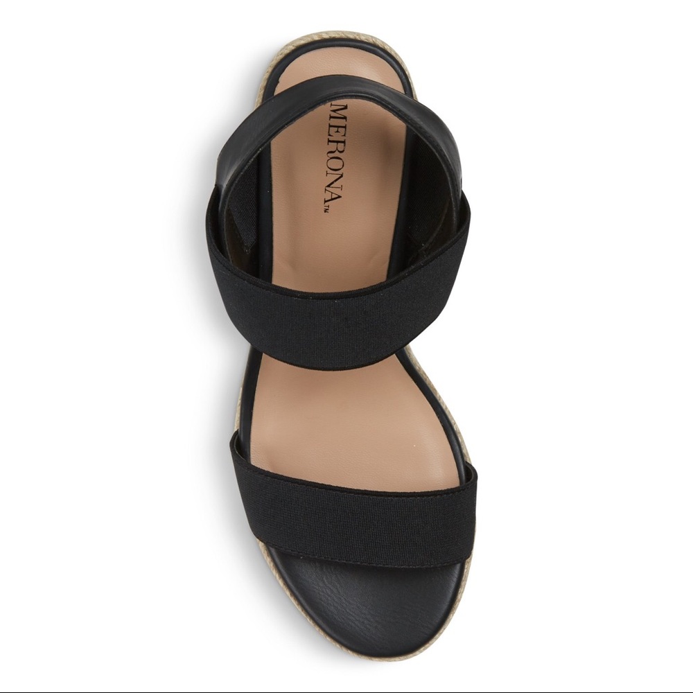 Merona Janet Elastic Espadrille Wedge Sandals New - Picture 3 of 4